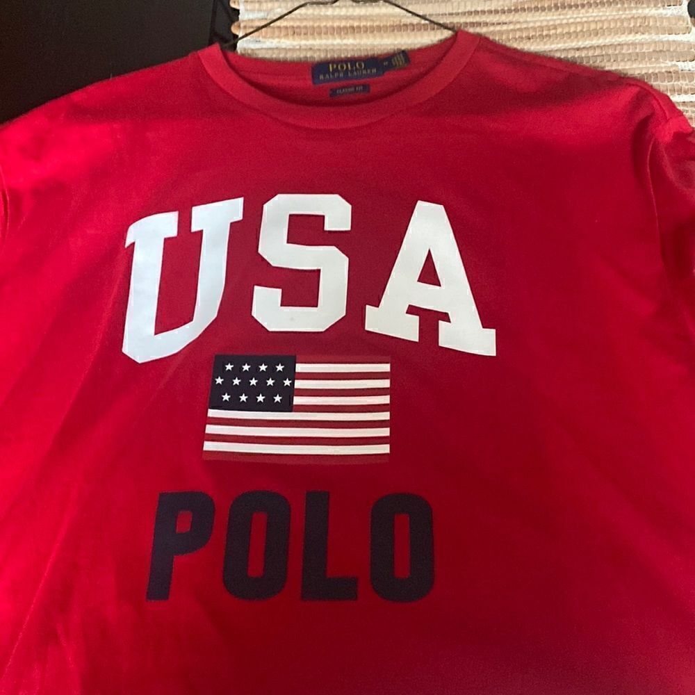 NWOT red USA crew tee part of the Olympic collection size M